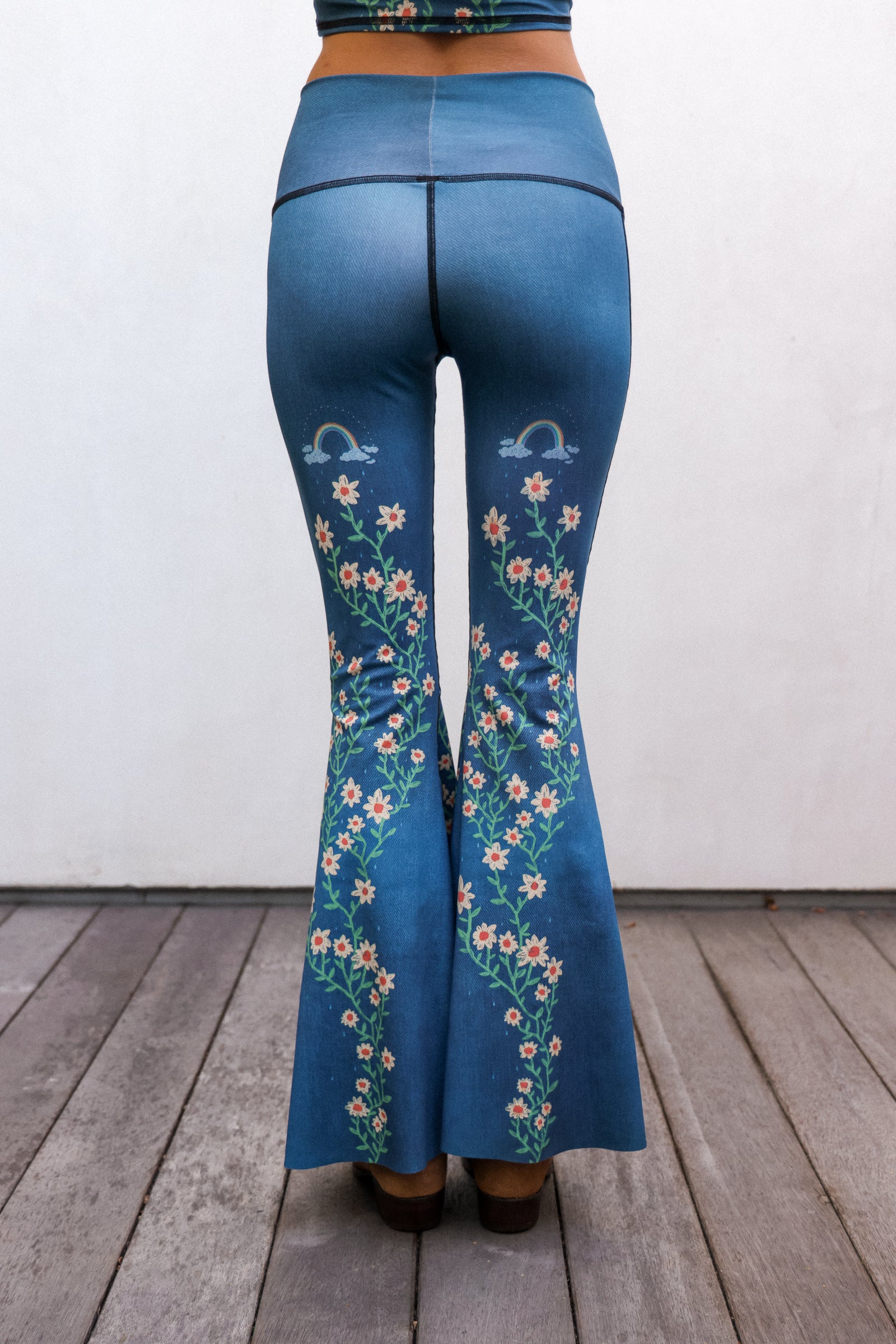 Woodstock Crop Bell Bottom by teeki - womens yoga Bell bottoms flare pants  – Teeki Boutique